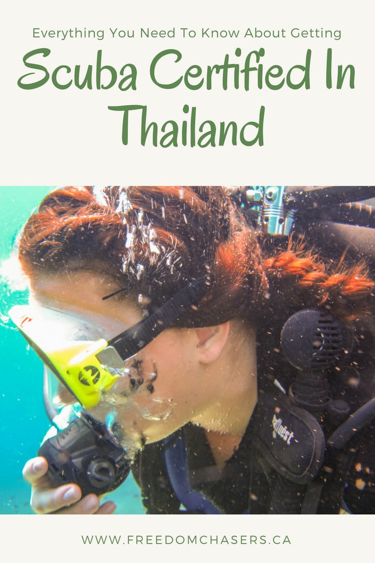 PADI open water scuba diving certification in Thailand